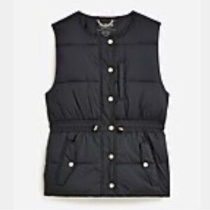 J. Crew Black Puffer Vest